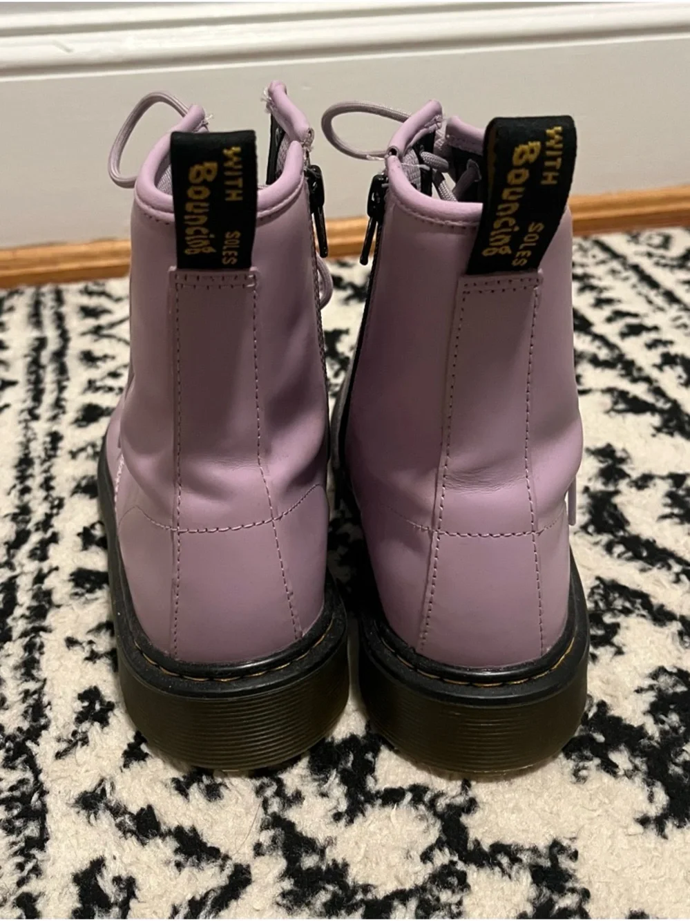 Dr. Martens Youth Size 5 Purple Lace-Up Combat Boots